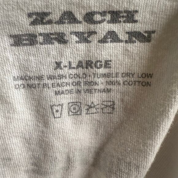 Zach Bryan The Quitting Time Concert Tour Tee, Unisex Size XL - Picture 6 of 6